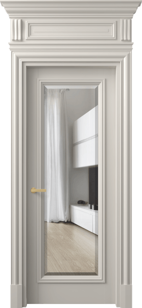 Дверь межкомнатная 7300 БОС ПРОЗ Ф. Цвет Бук облачный серый. Материал Массив бука эмаль. Коллекция Антик. Картинка.