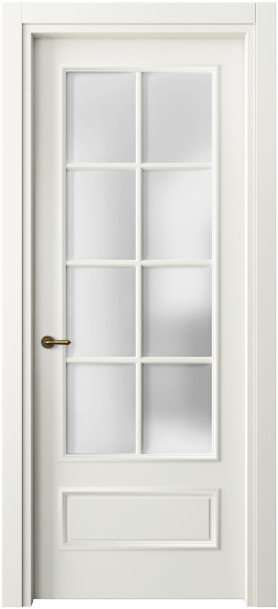 Дверь межкомнатная 8112 МЖМ САТ. Цвет Матовый жемчужный. Материал Гладкая эмаль. Коллекция Paris. Картинка.