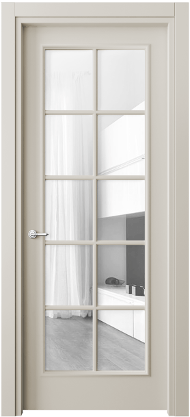 Межкомнатная дверь 8102 МОС Прозрачное стекло. Цвет Матовый облачно-серый. Материал Гладкая эмаль. Коллекция Paris. Фото. Дверь межкомнатная 8102 МОС Прозрачное стекло. Цвет Матовый облачно-серый. Материал Гладкая эмаль. Коллекция Paris. Картинка.