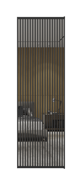 Межкомнатная дверь АЛПЛ040.07 Зеркало триплекс ЧЕР. Цвет Алюминий Черный. Материал Алюминий. Коллекция Formato. Фото. Дверь межкомнатная АЛПЛ040.07 Зеркало триплекс ЧЕР. Цвет Алюминий Черный. Материал Алюминий. Коллекция Formato. Картинка.