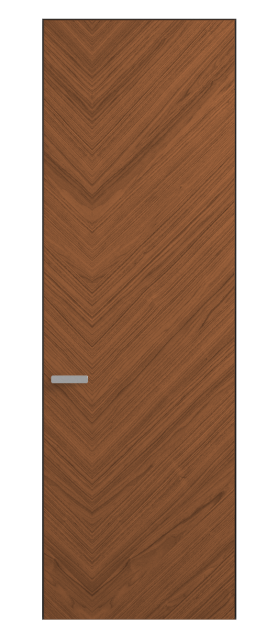 Дверь межкомнатная 0201 ОМДМР Орех медный матовый. Цвет Орех медный матовый рифт. Материал Радиальный шпон Naturwood. Коллекция Рифт. Картинка.