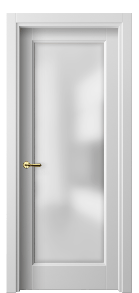 Дверь межкомнатная 1402 МБЛ САТ. Цвет Матовый белоснежный. Материал Гладкая эмаль. Коллекция Galant. Картинка.